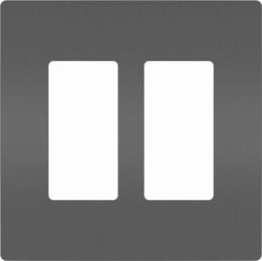 Legrand radiant RWP262BK Wallplate, 4.94 in L, 4.96 in W, 2 -Gang, Polycarbonate, Black