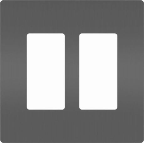 Legrand radiant RWP262BK Wallplate, 4.94 in L, 4.96 in W, 2 -Gang, Polycarbonate, Black