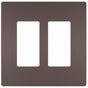 Legrand radiant RWP262DBCC6 Wallplate, 4.94 in L, 4.96 in W, 2 -Gang, Polycarbonate, Dark Bronze