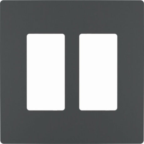 Legrand radiant RWP262GCC6 Switch Wallplate, 4.94 in L, 4.96 in W, 2 -Gang, Polycarbonate, Graphite, Smooth