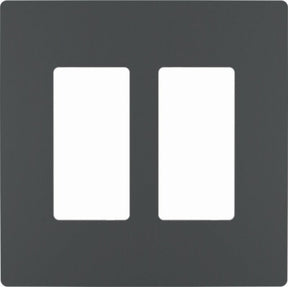 Legrand radiant RWP262GCC6 Switch Wallplate, 4.94 in L, 4.96 in W, 2 -Gang, Polycarbonate, Graphite, Smooth