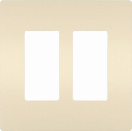 Legrand RWP262LACC6 Wallplate, 4.94 in L, 4.96 in W, 2 -Gang, Polycarbonate, Light Almond