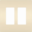 Legrand RWP262LACC6 Wallplate, 4.94 in L, 4.96 in W, 2 -Gang, Polycarbonate, Light Almond
