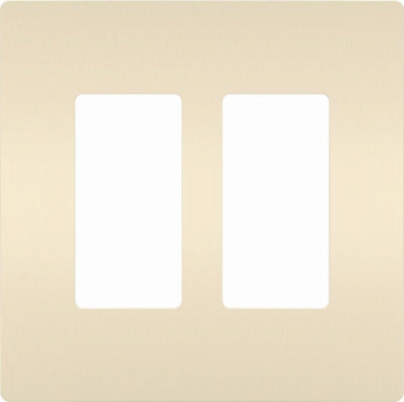 Legrand RWP262LACC6 Wallplate, 4.94 in L, 4.96 in W, 2 -Gang, Polycarbonate, Light Almond