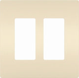 Legrand RWP262LACC6 Wallplate, 4.94 in L, 4.96 in W, 2 -Gang, Polycarbonate, Light Almond