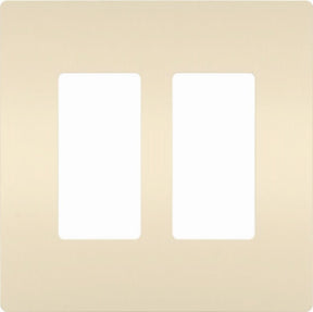 Legrand RWP262LACC6 Wallplate, 4.94 in L, 4.96 in W, 2 -Gang, Polycarbonate, Light Almond