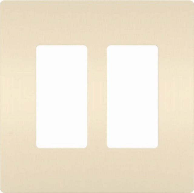 Legrand RWP262LACC6 Wallplate, 4.94 in L, 4.96 in W, 2 -Gang, Polycarbonate, Light Almond