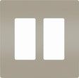 Legrand radiant RWP262NICC6 Wallplate, 4.94 in L, 4.96 in W, 2 -Gang, Polycarbonate, Silver, Nickel