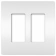 Legrand radiant RWP262WCC6 Wallplate, 4.94 in L, 4.96 in W, 2 -Gang, Polycarbonate, White