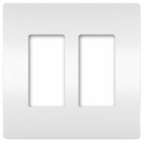 Legrand radiant RWP262WCC6 Wallplate, 4.94 in L, 4.96 in W, 2 -Gang, Polycarbonate, White