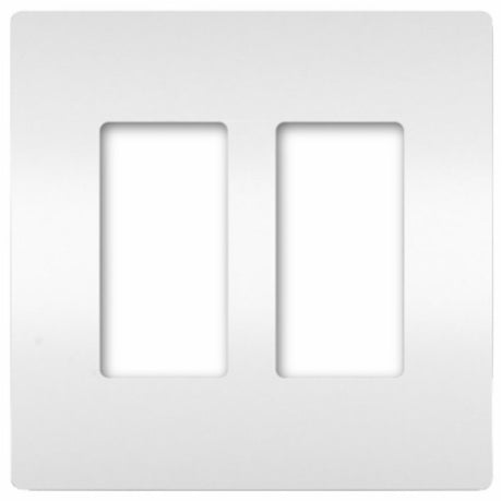 Legrand radiant RWP262WCC6 Wallplate, 4.94 in L, 4.96 in W, 2 -Gang, Polycarbonate, White
