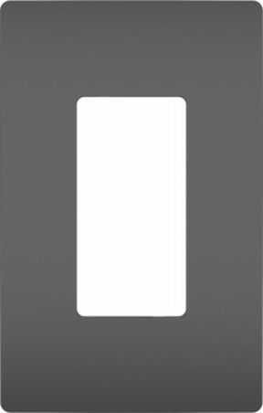 Legrand RWP26BKCC6 Switch Wallplate, 3.15 in W, 1 -Gang, Polycarbonate, Black, Satin