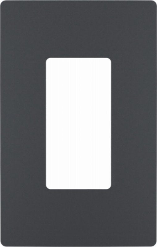 Legrand radiant RWP26GCC6 Switch Wallplate, 4.94 in L, 3.15 in W, 1 -Gang, Polycarbonate, Graphite, Smooth
