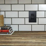 Legrand radiant RWP26GCC6 Switch Wallplate, 4.94 in L, 3.15 in W, 1 -Gang, Polycarbonate, Graphite, Smooth