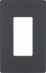 Legrand radiant RWP26GCC6 Switch Wallplate, 4.94 in L, 3.15 in W, 1 -Gang, Polycarbonate, Graphite, Smooth