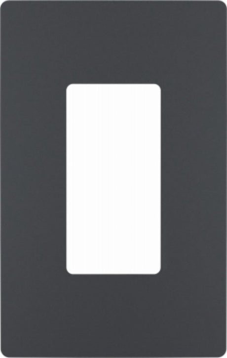 Legrand radiant RWP26GCC6 Switch Wallplate, 4.94 in L, 3.15 in W, 1 -Gang, Polycarbonate, Graphite, Smooth