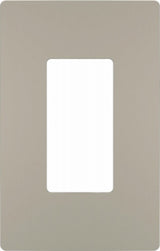 Legrand radiant RWP26NICC6 Wallplate, 4.94 in L, 3.15 in W, 1 -Gang, Polycarbonate, Silver, Nickel