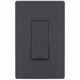 Legrand radiant Series TM870GCC10 Rocker Switch, 15 A, 120/277 V, Push Wire, Side Wire Terminal, Graphite