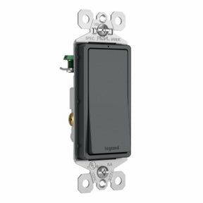Legrand radiant Series TM870GCC10 Rocker Switch, 15 A, 120/277 V, Push Wire, Side Wire Terminal, Graphite