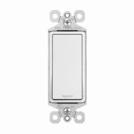 Legrand radiant Series TM870WAMCC4 Switch, 15 A, 120/277 V, Screw Terminal, Thermoplastic Housing Material, White