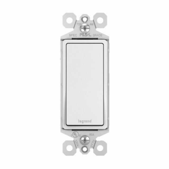 Legrand radiant Series TM870WAMCC4 Switch, 15 A, 120/277 V, Screw Terminal, Thermoplastic Housing Material, White