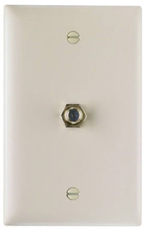 On-Q TPCATVLACC12 Wallplate and Strap, 1 -Gang, Steel, Light Almond, Nickel Plated