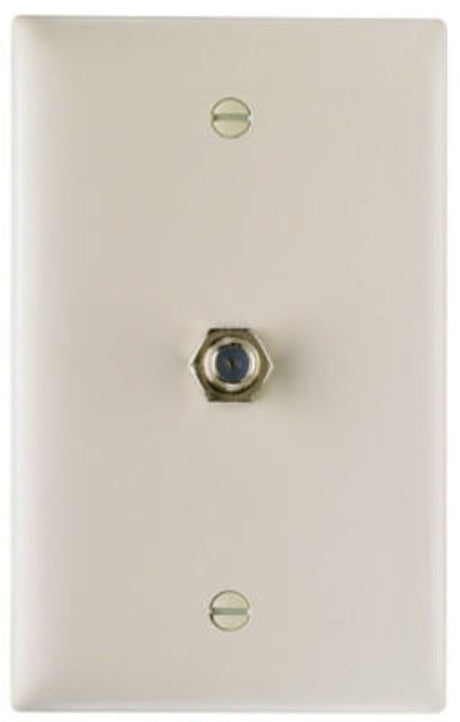 On-Q TPCATVLACC12 Wallplate and Strap, 1 -Gang, Steel, Light Almond, Nickel Plated