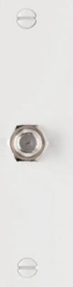 On-Q TPCATVWCC12 Wallplate and Strap, 1 -Gang, Steel, White, Nickel Plated
