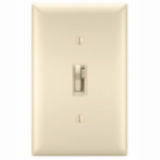 Legrand TSDCL303PLACCV6 Toggle Slide Dimmer, 300 W, CFL, Incandescent, LED Lamp, Light Almond