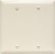 Legrand TP23LACC12 Blank Wallplate, 4.68 in L, 4-3/4 in W, 0.07 in Thick, 2 -Gang, Nylon, Light Almond