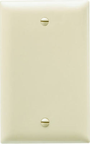 Legrand TP13ICC30 Blank Wallplate, 4.68 in L, 2.93 in W, 0.07 in Thick, 1 -Gang, Nylon, Ivory