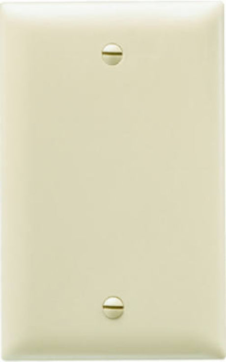 Legrand TP13ICC30 Blank Wallplate, 4.68 in L, 2.93 in W, 0.07 in Thick, 1 -Gang, Nylon, Ivory