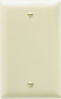 Legrand TP13ICC30 Blank Wallplate, 4.68 in L, 2.93 in W, 0.07 in Thick, 1 -Gang, Nylon, Ivory