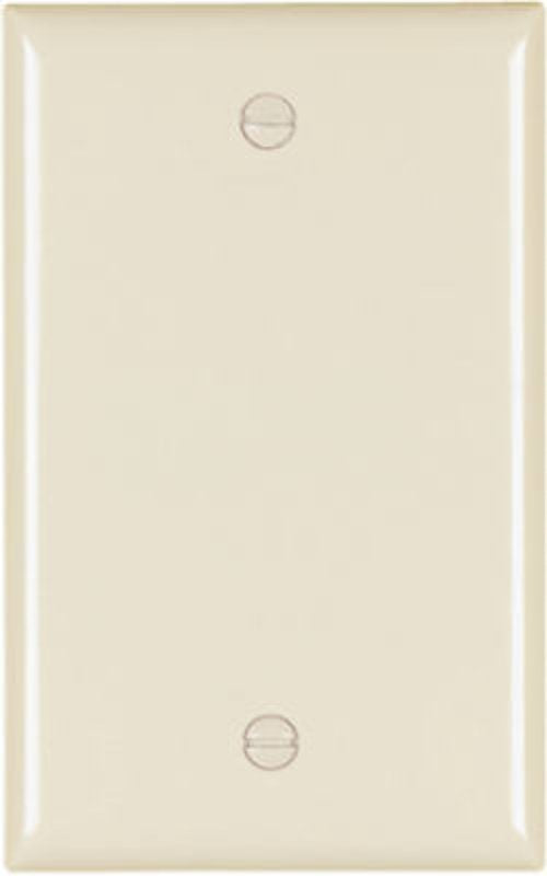 Legrand TP13LACC30 Blank Wallplate, 0.07 in Thick, 1 -Gang, Nylon, Light Almond, Box Mounting