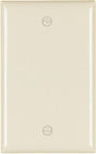 Legrand TP13LACC30 Blank Wallplate, 0.07 in Thick, 1 -Gang, Nylon, Light Almond, Box Mounting