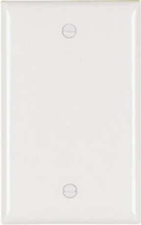 Legrand TP13WCC30 Blank Wallplate, 4.69 in L, 2.94 in W, 0.16 in Thick, 1-Gang, Nylon, White, Box