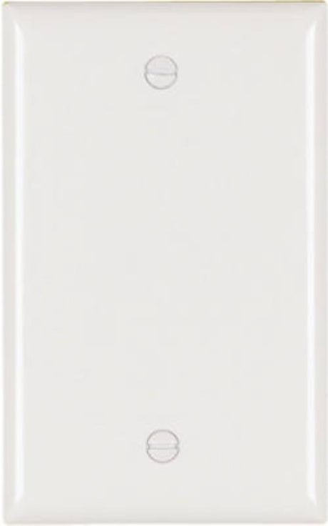 Legrand TP13WCC30 Blank Wallplate, 4.69 in L, 2.94 in W, 0.16 in Thick, 1-Gang, Nylon, White, Box