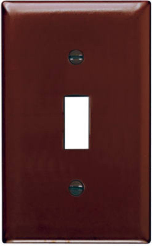 Legrand TradeMaster TP TP1CC15 Wallplate, 4.6875 in L, 2.937 in W, 1 -Gang, Nylon, Brown