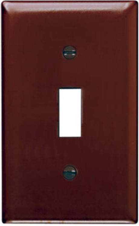 Legrand TradeMaster TP TP1CC15 Wallplate, 4.6875 in L, 2.937 in W, 1 -Gang, Nylon, Brown