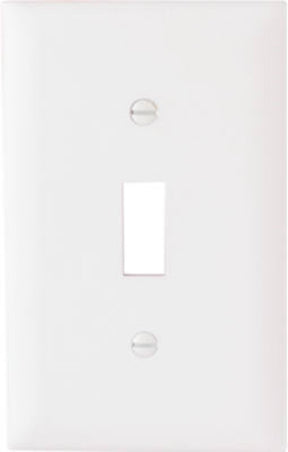 Legrand TradeMaster TP1WCC100 Wallplate, 4-1/2 in L, 2-3/4 in W, 1 -Gang, Plastic, White, Matte