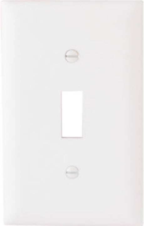 Legrand TradeMaster TP1WCC100 Wallplate, 4-1/2 in L, 2-3/4 in W, 1 -Gang, Plastic, White, Matte