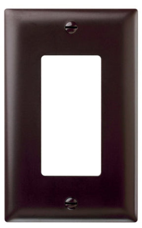 Legrand TP26CC15 Wallplate, 4.687 in L, 2.937 in W, 1 -Gang, Nylon/Thermoplastic, Brown, Matte