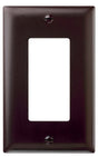 Legrand TP26CC15 Wallplate, 4.687 in L, 2.937 in W, 1 -Gang, Nylon/Thermoplastic, Brown, Matte