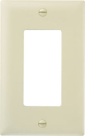 Legrand TradeMaster TP26ICC100 Switch Wallplate, 4-11/16 in L, 2-15/16 in W, 1 -Gang, Nylon, Ivory, Matte