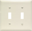 Legrand TradeMaster TP TP2LACC30 Wallplate, 4.69 in L, 4-3/4 in W, 2 -Gang, Plastic, Light Almond