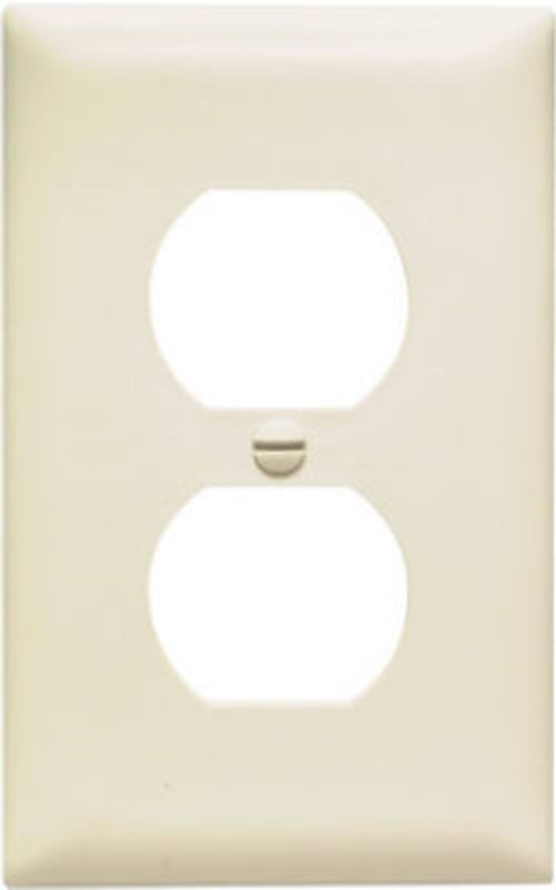 Legrand TradeMaster TP Series TP8LACC100 Receptacle Wallplate, 4.687 in L, 2.937 in W, 1-Gang, Nylon
