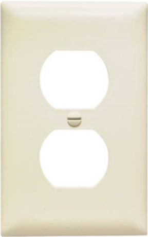 Legrand TradeMaster TP TP8LACP10 Outlet Wallplate, 5-3/4 in L, 2.35 in W, Mid, 1 -Gang, Nylon, Light Almond
