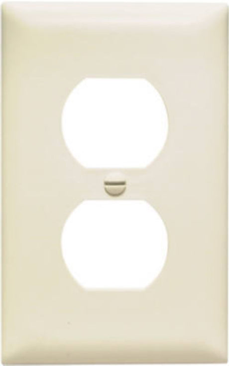 Legrand TradeMaster TP TP8LACP10 Outlet Wallplate, 5-3/4 in L, 2.35 in W, Mid, 1 -Gang, Nylon, Light Almond