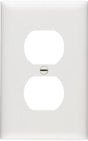 Legrand TP8WCP10 Wallplate, 4.68 in L, 2.93 in W, 1 -Gang, Nylon, White