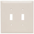 Legrand TradeMaster TPJ2LACC10 Wallplate, 4.87 in L, 4.93 in W, 2 -Gang, Nylon, Light Almond